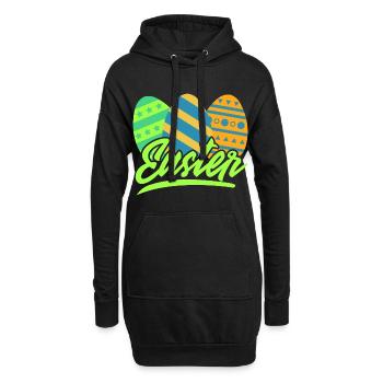 Ostern - Hoodie-Kleid - Schwarz - Vorne