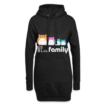 We are family lustiges Family Familien Team Hamste - Sweat-shirt à capuche long Femme - noir - Devant
