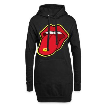 Techno XTC MDMA Pille Ecstasy Clubbing Geschenk - Hoodie-Kleid - Schwarz - Vorne