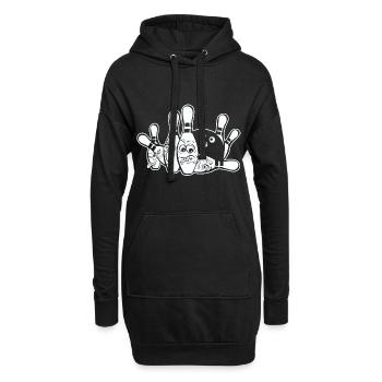 Bowling et cadeau de bowling - Sweat-shirt à capuche long Femme - noir - Devant