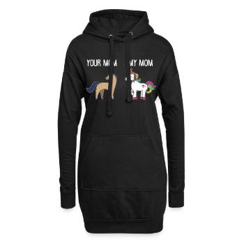 Licorne Licorne Drôle Animaux Maman Cheval - Sweat-shirt à capuche long Femme - noir - Devant