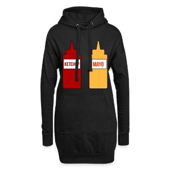 Mayo Ketchup - Sweat-shirt à capuche long Femme - noir - Devant
