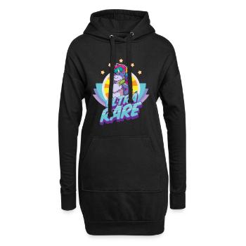 Katze Einhorn Ultra Rate Maine Coon - Hoodie-Kleid - Schwarz - Vorne