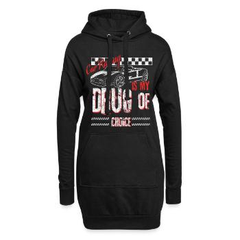 Voiture dit - Sweat-shirt à capuche long Femme - noir - Devant