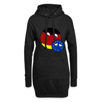 Pays Ball Allemagne UE - Brexit - Sweat-shirt à capuche long Femme - noir - Devant