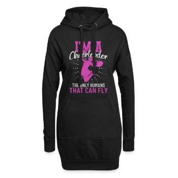 Cheerleader - Hoodie-Kleid - Schwarz - Vorne