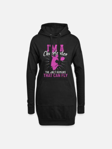 Cheerleader - Hoodie-Kleid - Schwarz