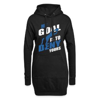 Gardien de but footballeur gardien de but - Sweat-shirt à capuche long Femme - noir - Devant