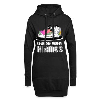 Kirmes Fahrgeschäft autoscooter Boxauto - Hoodie-Kleid - Schwarz - Vorne