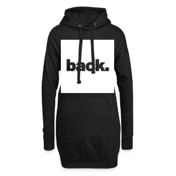 Texte de cadeau de typo sexy arrière déclaration arrière - Sweat-shirt à capuche long Femme - noir - Devant