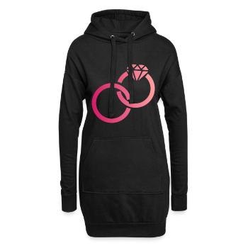 Ehering - Hoodie-Kleid - Schwarz - Vorne