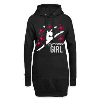 Gymnastic Girl Turnerinen Turnen Bodenturnen - Hoodie-Kleid - Schwarz - Vorne