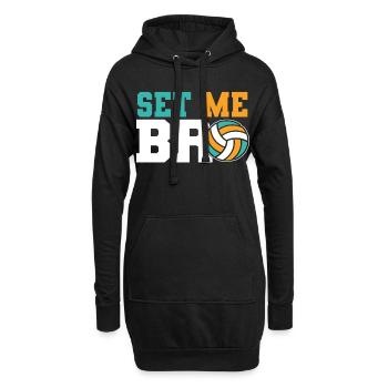 Volleyballer Volleyball-Set Volleyball Geschenk - Hoodie-Kleid - Schwarz - Vorne
