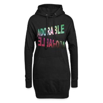 Bezaubernd Adorable - Hoodie-Kleid - Schwarz - Vorne