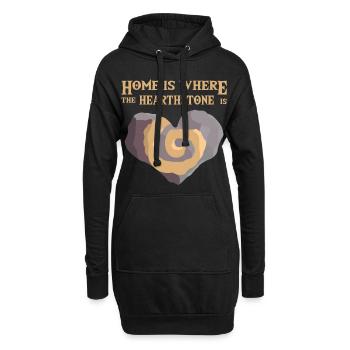 Home is where the hearthstone is - Hoodie-Kleid - Schwarz - Vorne