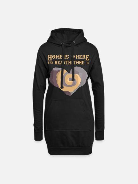 Home is where the hearthstone is - Hoodie Dress - black
