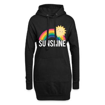 Sunshine Sommer rainbow Sun - Hoodie-Kleid - Schwarz - Vorne