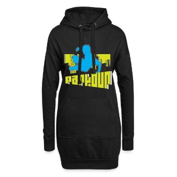 Parkour - Hoodie-Kleid - Schwarz - Vorne