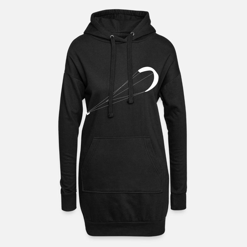 Kite Surfing - Hoodie-Kleid - Schwarz
