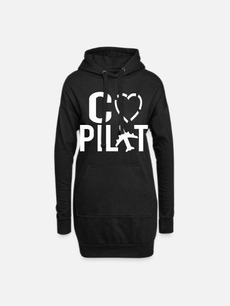 Co Pilot Piloten Pilot Flugzeug Flugzeuge Beruf - Hoodie-Kleid - Schwarz