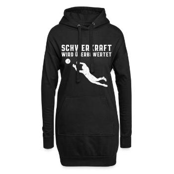 Torwart Schwerkraft Fussball Geschenk - Hoodie-Kleid - Schwarz - Vorne