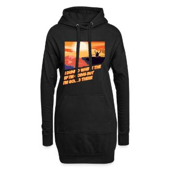 Randonnée vacances Bien-être Montagne Liberté Cadeau - Sweat-shirt à capuche long Femme - noir - Devant