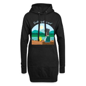 Freedom Horizon Liberté Espace Cadeau - Sweat-shirt à capuche long Femme - noir - Devant