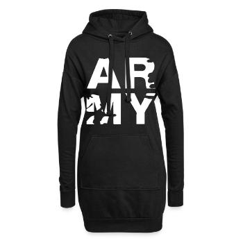 kpop - Hoodie-Kleid - Schwarz - Vorne