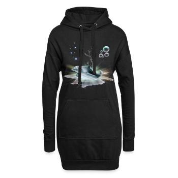 Delphin Shirt und Accessoires - Hoodie-Kleid - Schwarz - Vorne