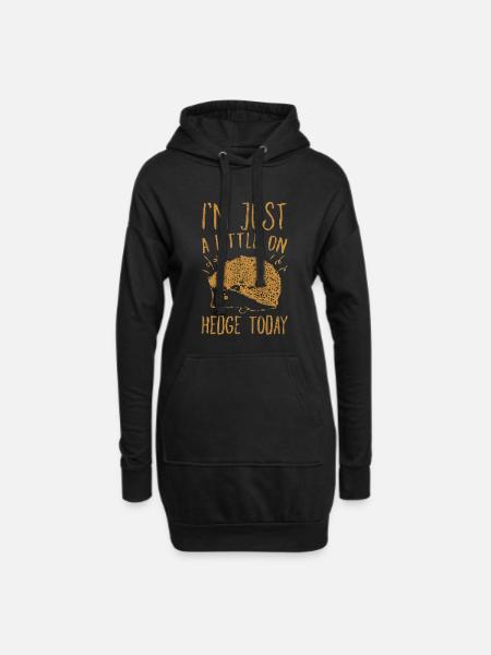 Hedgehog - Hoodie-Kleid - Schwarz