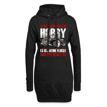 TRIKER HOBBY T-SHIRT - Hoodie-Kleid - Schwarz - Vorne