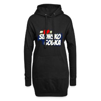 Schlesier mit slonsko godka - Hoodie-Kleid - Schwarz - Vorne