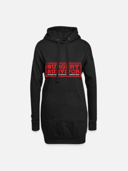 Patient - Hoodie-Kleid - Schwarz