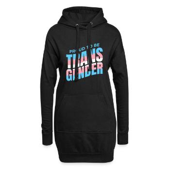 Proud to be a transgender! - Hoodie-Kleid - Schwarz - Vorne