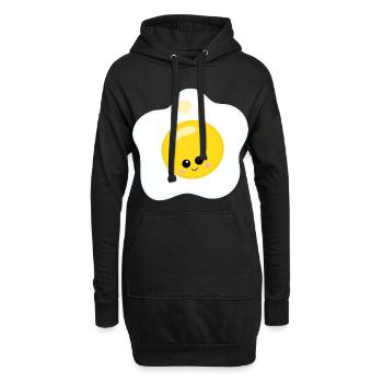 Spiegelei - Hoodie-Kleid - Schwarz - Vorne