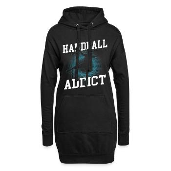 handballeur - Sweat-shirt à capuche long Femme - noir - Devant