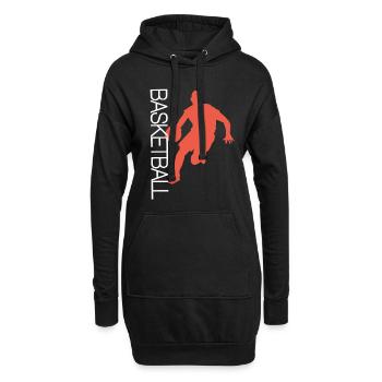Basketball basketball team basketball - Sweat-shirt à capuche long Femme - noir - Devant