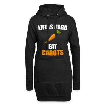 carotte - Sweat-shirt à capuche long Femme - noir - Devant