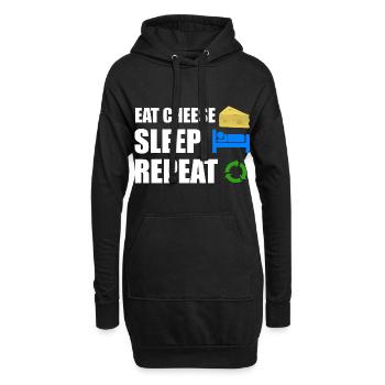 Käse - Hoodie-Kleid - Schwarz - Vorne