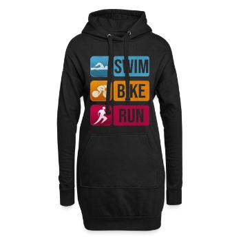 Triathlon - Sweat-shirt à capuche long Femme - noir - Devant