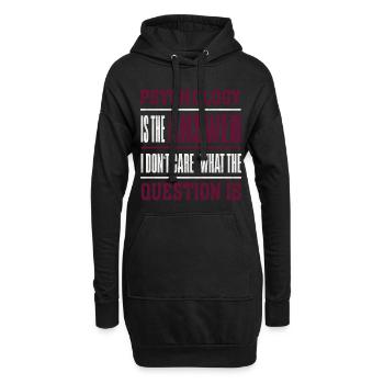 psychologue - Sweat-shirt à capuche long Femme - noir - Devant