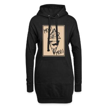 Vaches vaches - Sweat-shirt à capuche long Femme - noir - Devant
