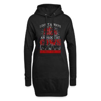 Agriculteur agriculteur - Sweat-shirt à capuche long Femme - noir - Devant