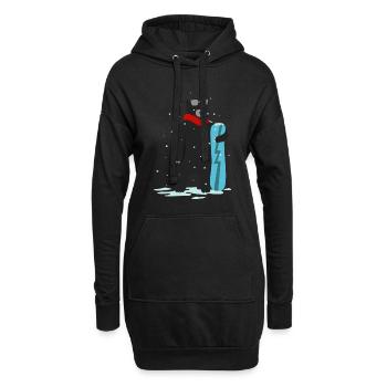 Idée cadeau cadeau - Sweat-shirt à capuche long Femme - noir - Devant