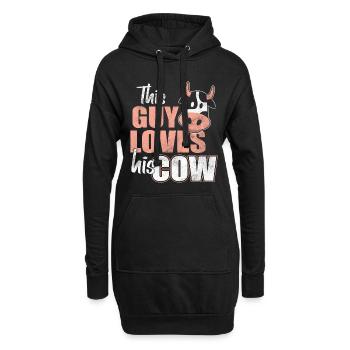 Vaches vaches - Sweat-shirt à capuche long Femme - noir - Devant