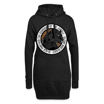 Idée de cadeau de la panthère noire - Sweat-shirt à capuche long Femme - noir - Devant