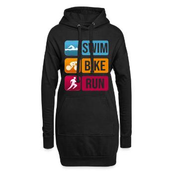 Triathlon - Sweat-shirt à capuche long Femme - noir - Devant
