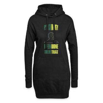 psychologue - Sweat-shirt à capuche long Femme - noir - Devant