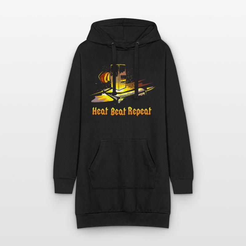 Blacksmith Blacksmith Glowing Sword Hammer Repeat Hoodie Dress