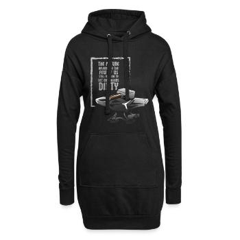 Blacksmith Schmied Hammer Amboss Hände Dreckig - Hoodie-Kleid - Schwarz - Vorne